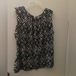 Calvin Klein Black and White Geometric Top